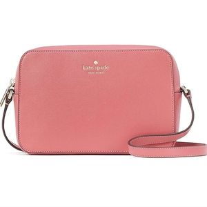 Kate Spade Harper crossbody camera bag pomegranate leather New